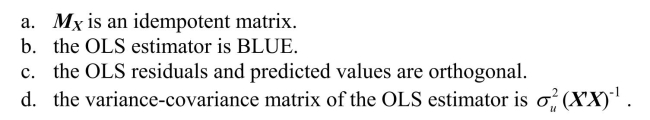 The Gauss-Markov theorem for multiple regression proves that