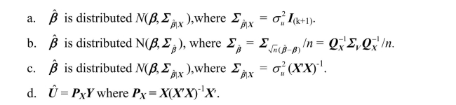 In the case when the errors are homoskedastic and normally distributed, conditional on X, then