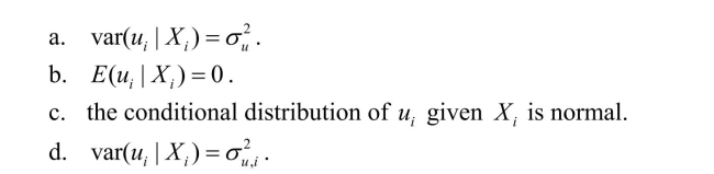 The following is not part of the extended least squares assumptions for regression with a single regressor: