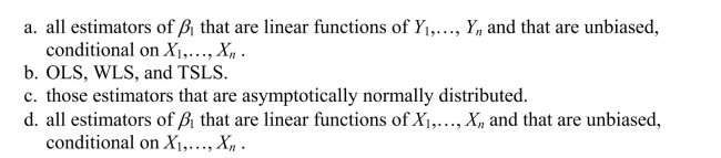 The class of linear conditionally unbiased estimators consists of