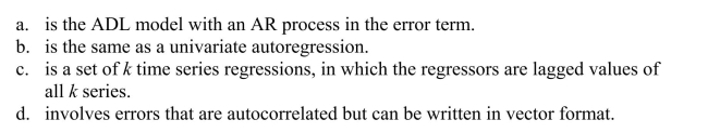 A vector autoregression