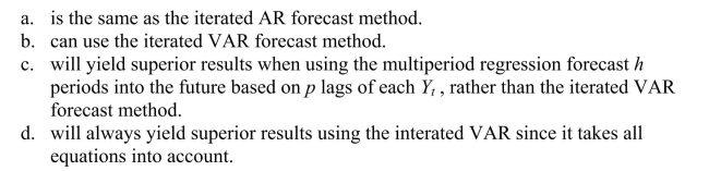 Multiperiod forecasting with multiple predictors