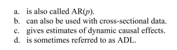 A distributed lag regression