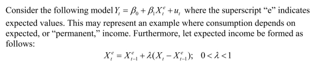 (a)In the above expectation formation hypothesis, expectations are formed at the end of the period, say the of December, if you had annual data.Give an intuitive explanation for this process.