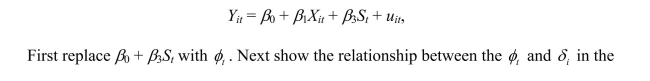 Consider the case of time fixed effects only, i.e., following equation where each of the binary variables B2, …, BT indicates a different time period.Explain in words why the two equations are the same.Finally show why there is perfect multicollinearity if you add another binary variable B1.What is the intuition behind the fact that the OLS estimator does not exist in this case? Would that also be the case if you dropped the intercept?
