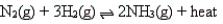 According to Le Chatelier's principle, which of the following changes will shift the position of the equilibrium to the left for the reaction   A)  double the concentration of N<sub>2</sub> B)  decrease the concentration of NH<sub>3</sub> C)  increase the concentration of H<sub>2</sub> D)  triple the temperature