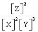 For the following general reaction equation, choose the correct form of the equilibrium constant expression from the response list:   A)    B)    C)    D)   