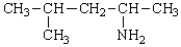 The IUPAC name for the compound   is A)  2-methylpentanamine B)  4-methylpentanamine C)  2-methyl-4-pentanamine D)  4-methyl-2-pentanamine