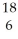If a neutral element has the following chemical symbol, how many electrons does it have?   O A)  6 B)  18 C)  12 D)  24 E)  none of the above