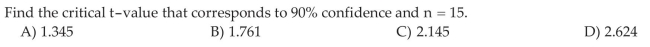 Determine t-values