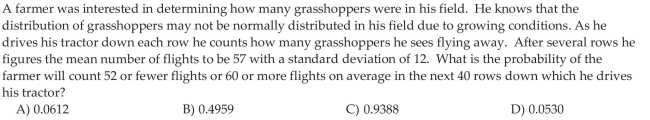 Describe the Distribution of the Sample Mean-Samples from a Population That Is Not Normal  <div style=padding-top: 35px> 