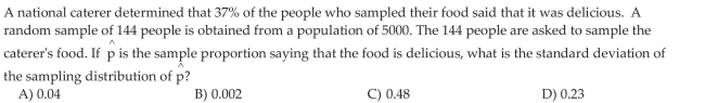 Describe the Sampling Distribution of a Sample Proportion  <div style=padding-top: 35px> 