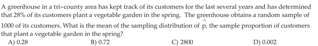 Describe the Sampling Distribution of a Sample Proportion  <div style=padding-top: 35px> 