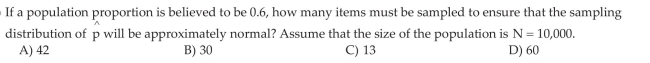 Describe the Sampling Distribution of a Sample Proportion  <div style=padding-top: 35px> 