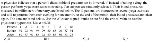 Choose the one alternative that best completes the statement or answers the question.  <div style=padding-top: 35px> 