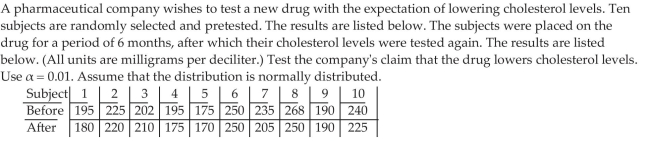 Test Hypotheses Regarding Matched-Pairs Data