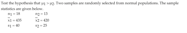 Test Hypotheses Regarding the Difference of Two Independent Means