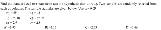 Test Hypotheses Regarding the Difference of Two Independent Means