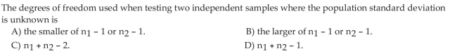 Test Hypotheses Regarding the Difference of Two Independent Means