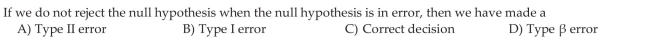 Explain Type I and Type II Errors