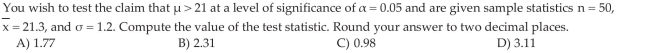 Test Hypotheses about a Population Mean with Known Using the Classical Approach