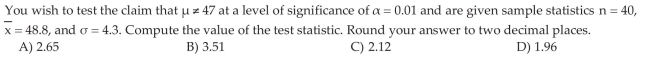 Test Hypotheses about a Population Mean with Known Using the Classical Approach