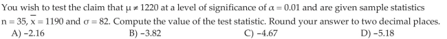 Test Hypotheses about a Population Mean with Known Using the Classical Approach
