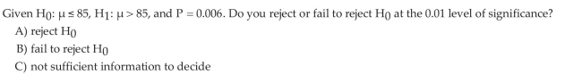 Test Hypotheses about a Population Mean with Known Using P-values