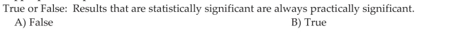 Distinguish between Statistical Significance and Practical Significance