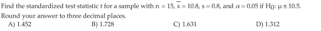 Test Hypotheses about a Population Mean with Unknown