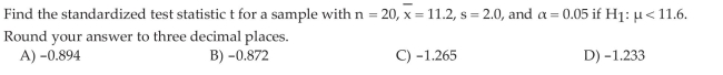 Test Hypotheses about a Population Mean with Unknown