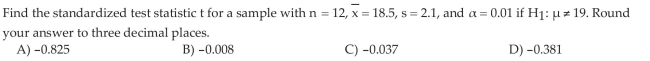 Test Hypotheses about a Population Mean with Unknown