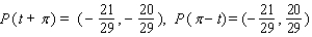 <strong>Let P ( t ) be the point on the unit circle U that corresponds to t. If P ( t ) has the coordinates , find , , , .</strong> A) B) C) D) E)