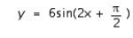 <strong>The graph of an equation of a sine wave is shown in the figure. Find the amplitude, period, and phase shift. </strong> A) , B) , C) , D) , E) ,