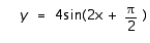 <strong>The graph of an equation of a sine wave is shown in the figure. Find the amplitude, period, and phase shift. </strong> A) , B) , C) , D) , E) ,