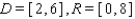 <strong>The graph of a one-to-one function f is shown. Find the domain D and range R of the inverse function . </strong> A) B) C) D) E)