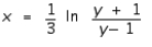 <strong>Use common logarithms to solve for x in terms of y. </strong> A) B) C) D) E)