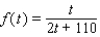<strong>Salt water of concentration 0.5 pound of salt per gallon flows into a large tank that initially contains 220 gallons of pure water. If the flow rate of salt water into the tank is 4 gal/min, find a formula for the salt concentration (in lb/gal) after t minutes.</strong> A) B) C) D) E)