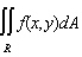 Evaluate the double integral   for the given function f(x, y) and the region R. f(x, y) = 3x + 4y; R is bounded by x = 0, x = 1, y = 0 and y = x.