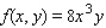 Find the volume of the solid bounded above by the surface   and below by the plane region   .   and   is the region bounded by the graphs of   and   .