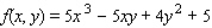 Find the critical point(s)  of the function. Then use the second derivative test to classify the nature of each point, if possible. Finally, determine the relative extrema of the function.   A)  (0, 0)  and   ; saddle point: f(0, 0)  = 5; relative minimum value:   B)  (0, 0)  and   ; saddle point: f(0, 0)  = 5; relative maximum value:   C)    and (0, 0) ; relative minimum:   ; relative maximum value: f(0, 0)  = - 5 D)  there are no critical points