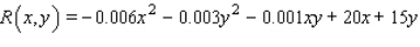 The total daily revenue (in dollars)  that Weston Publishing realizes in publishing and selling its English-language dictionaries is given by   where x denotes the number of deluxe copies and y denotes the number of standard copies published and sold daily. The total daily cost of publishing these dictionaries is given by   dollars. Determine how many deluxe copies and how many standard copies Weston should publish each day to maximize its profits. Please round the answers to the nearest integer.What is the maximum profit realizable? Please round the answer to the nearest dollar. A)  1,014 deluxe copies, 1,586 standard copies; $17,885 B)  1,137 deluxe copies, 1,586 standard copies; $15,529 C)  1,137 deluxe copies, 1,586 standard copies; $13,298 D)  1,137 deluxe copies, 1,831 standard copies; $13,298 E)  1,014 deluxe copies, 1,831 standard copies; $17,885