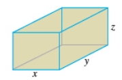 An open rectangular box having a surface area of     is to be constructed from a tin sheet.Find the diamensions of the box if the volume of the box is to be as large as possible. What is the maximum volume? Hint : Let the diamentions of the box be   (see the figure as follows) . Then the surface area is   and its volume is   .   A)    B)    C)    D)    E)   