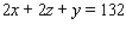 Postal regulations specify that the combined length and girth of a parcel sent by parcel post may not exceed 132 in. Find the dimensions of the rectangular package that would have the greatest possible volume under these regulations. (Hint: Let the dimensions of the box be   by   by   (see the figure below). Then,   , and the volume   . So that   . Maximize   .)   x = __________ inches y = __________ inches z = __________ inches V = __________ cubic inches