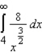 Evaluate the following improper integral whenever it is convergent.  