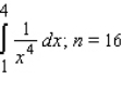 Find a bound on the error in approximating the given definite integral using (a)  the trapezoidal rule and (b)  Simpson's rule with n intervals.   A)    B)    C)    D)   