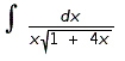 Use the table of integrals to find the integral.   Use C as the constant of integration.