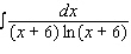 Use the table of integrals to find the integral.   Hint: First use the substitution u = x + 6. Use C as the constant of integration.