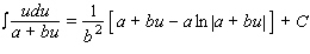 Use the formula   to find the integral.  