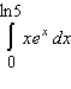 Evaluate the definite integral by using the method of integration by parts.  
